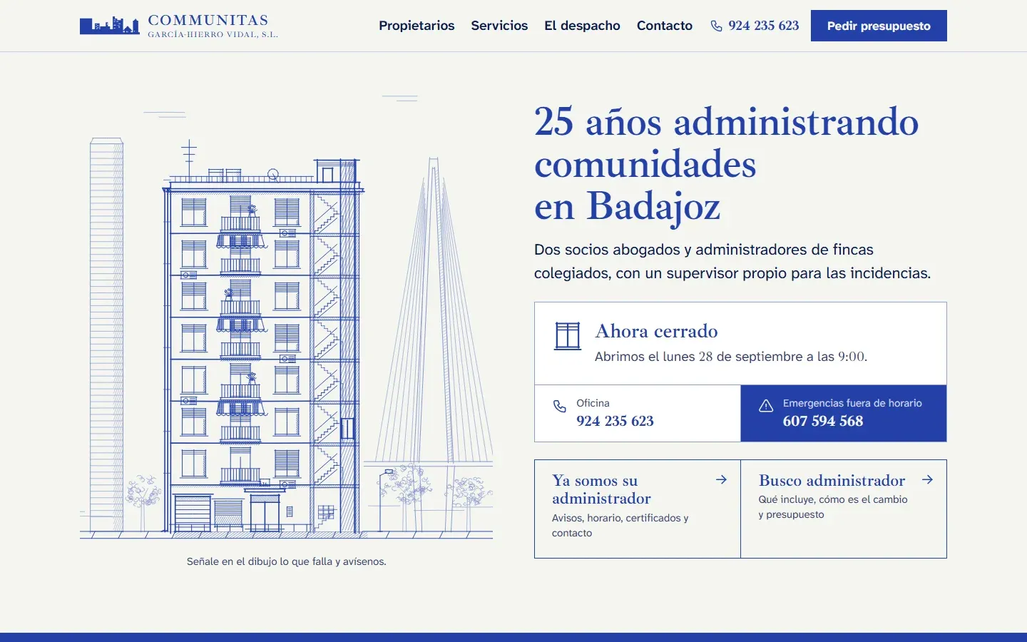 Captura de la web de Communitas en el ordenador