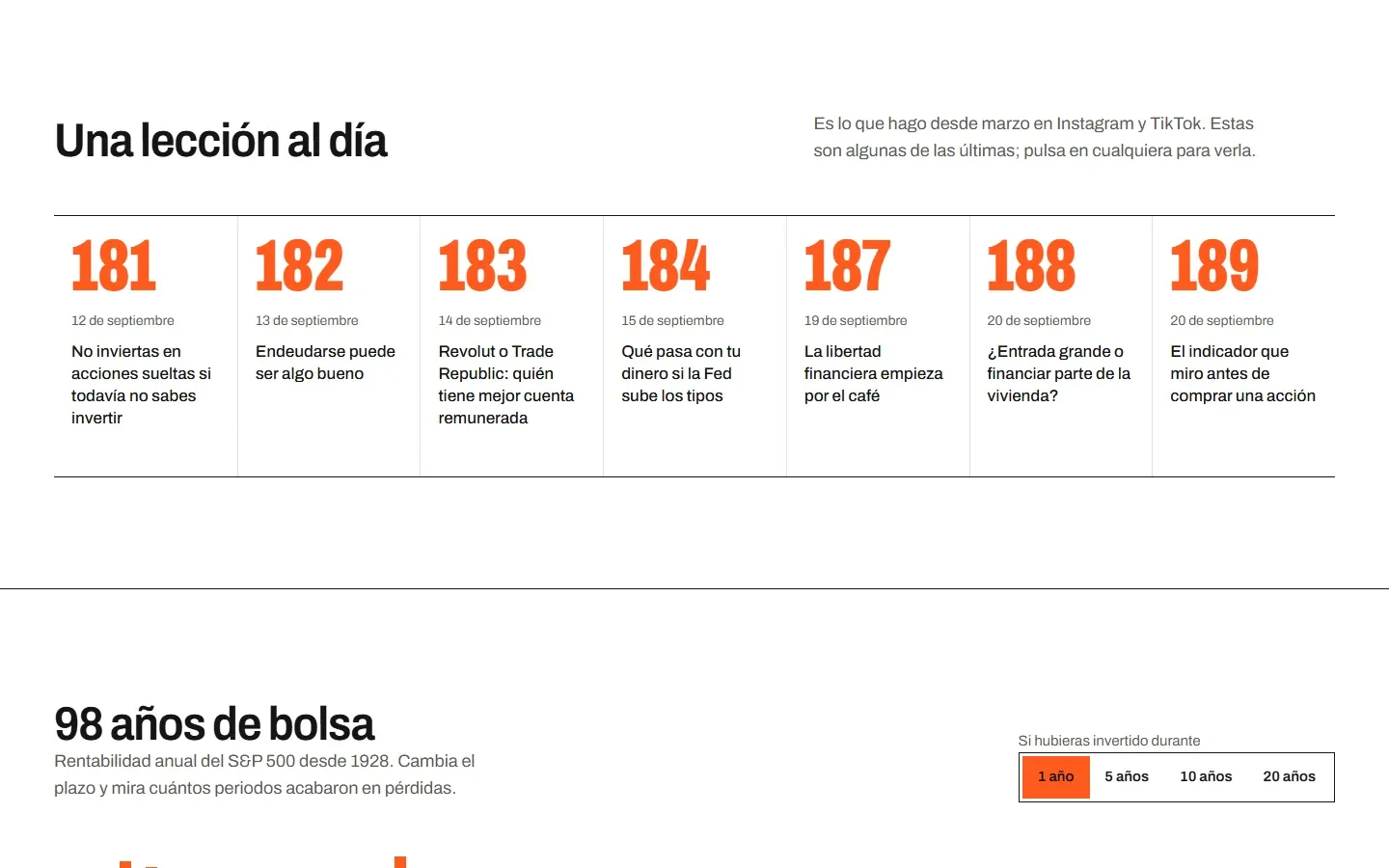Captura de la web de Dani Invierte en el ordenador