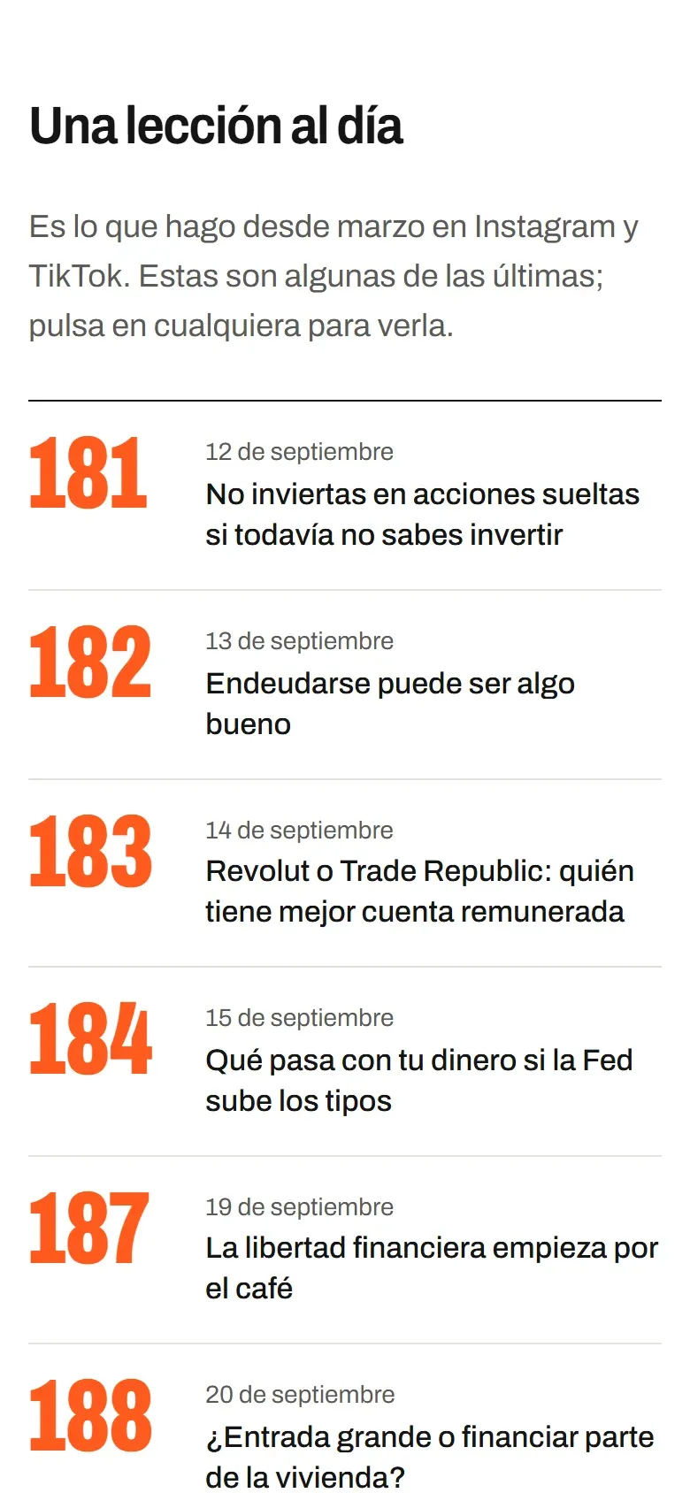 Captura de la web de Dani Invierte en el móvil